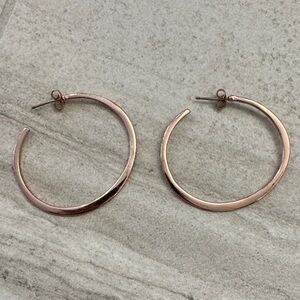 Gorjana Arc Large Hoop Rose Gold Hoop Earrings